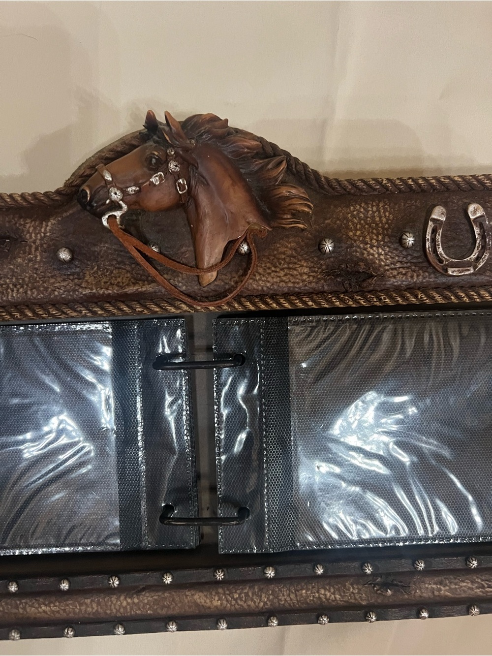 Men’s Brown Western Horse-Accent Wallet Organizer - Unbranded